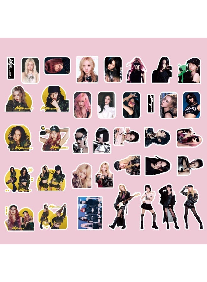 NIBEMINENT 90 Pcs Kpop AESPA Whiplash Deco Kit Waterproof Stickers, High Definition Printing Bright Colors, Suitable for Laptop Skateboard Luggage Water Bottle Guitar DIY - Image 2