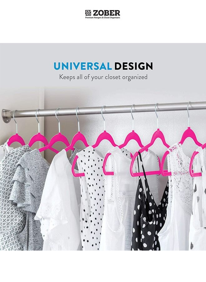 ZOBER Nonslip Velvet Hangers Shirt Hangers Ultrathin Space Saving - Image 2