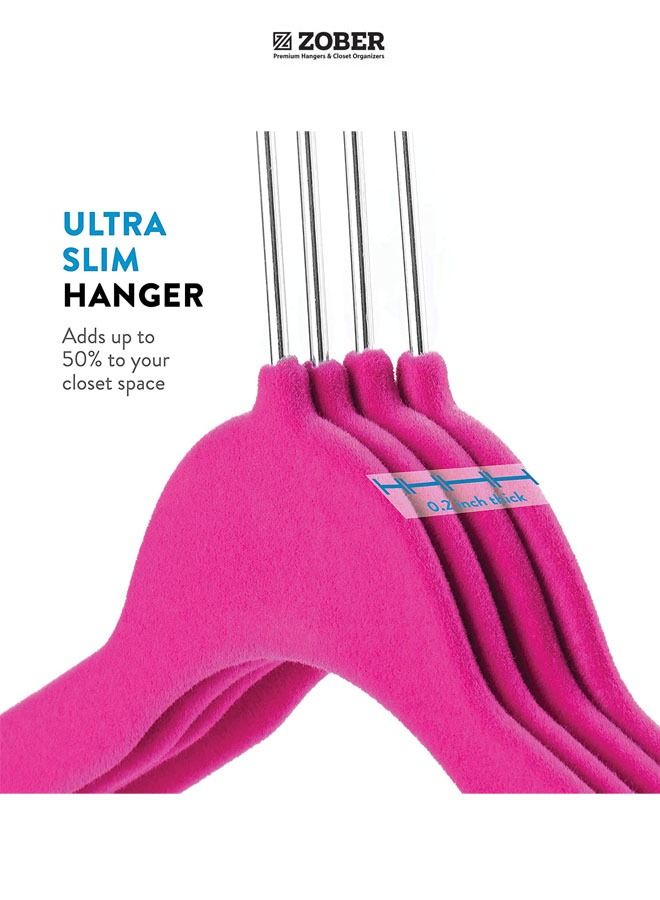ZOBER Nonslip Velvet Hangers Shirt Hangers Ultrathin Space Saving - Image 3