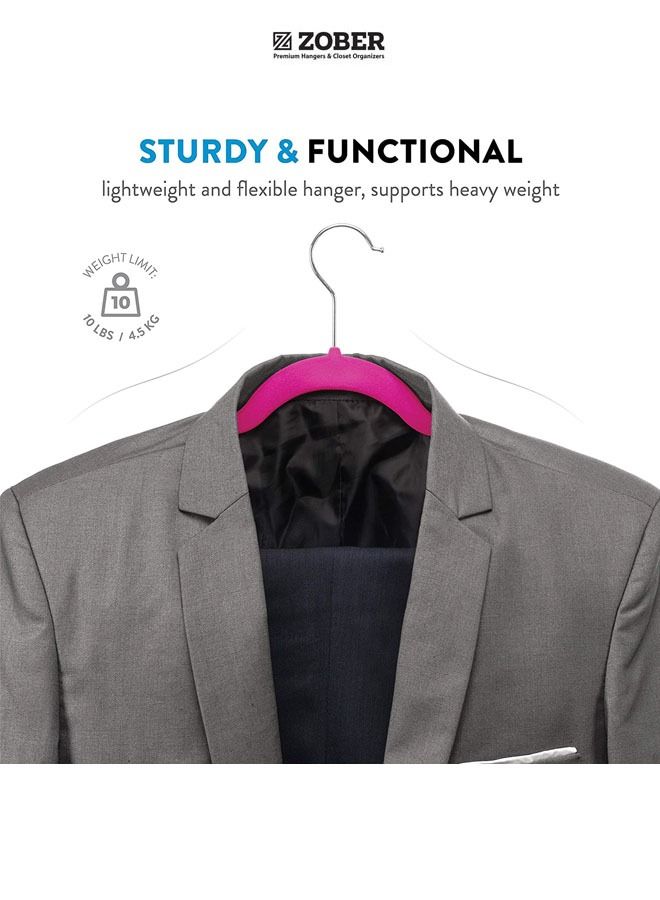 ZOBER Nonslip Velvet Hangers Shirt Hangers Ultrathin Space Saving - Image 5