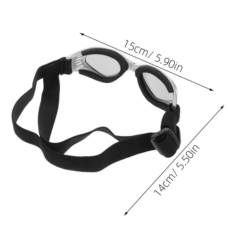 Windproof UV Protection Sunglasses For Small Dogs And Cats Silver Frame Party Photo Prop - Image 3