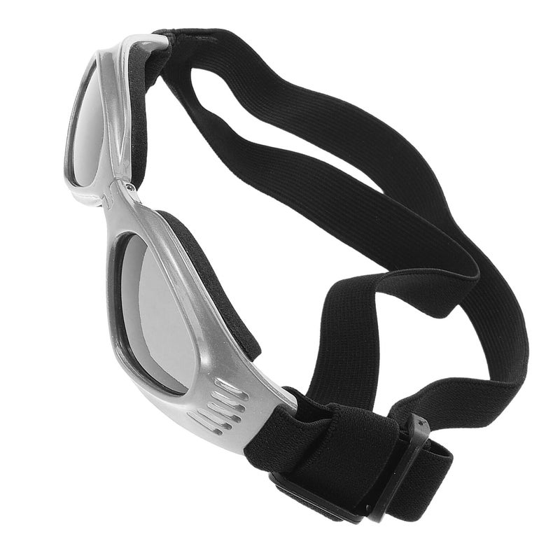 Windproof UV Protection Sunglasses For Small Dogs And Cats Silver Frame Party Photo Prop - Image 2