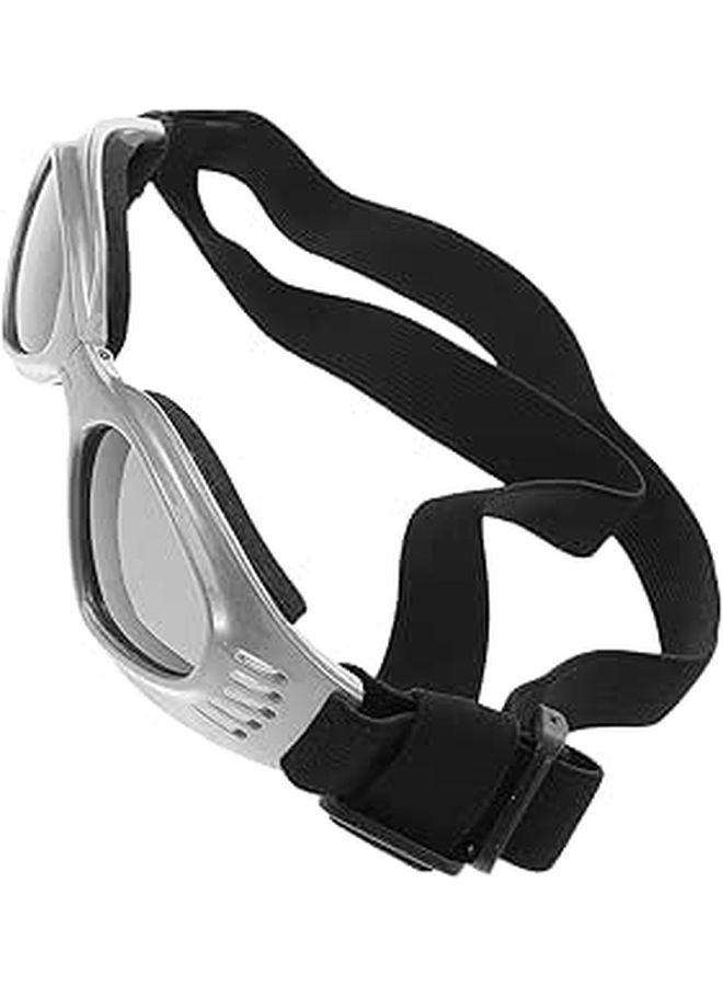 Windproof UV Protection Sunglasses For Small Dogs And Cats Silver Frame Party Photo Prop - Image 1