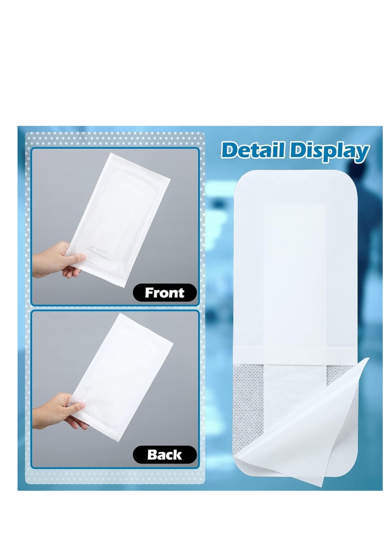 KASTWAVE 40 Pcs Waterproof Adhesive Island Dressing, 4" x 10" Sterile Island Wound Dressing, Breathable Bordered Gauze Dressing, Individually Wrapped Latex Free Bandages, Non-Stick Central Pad - Image 5