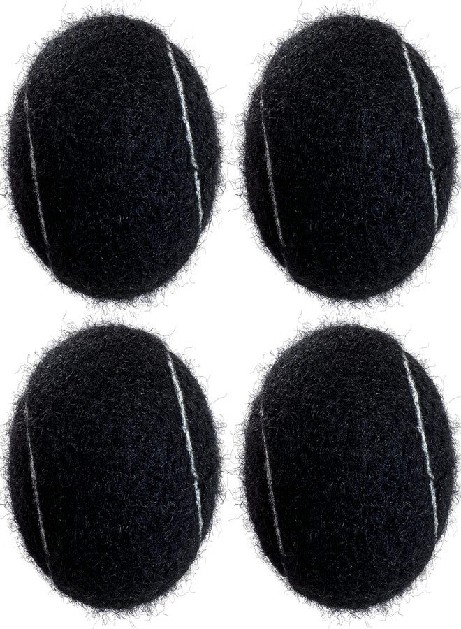 HPWFHPLF Tennis Balls, 4 Pack Advanced Training & Practice Tennis Balls for Beginners, High Visibility Pet Dog Playing Balls (Black) - Image 1