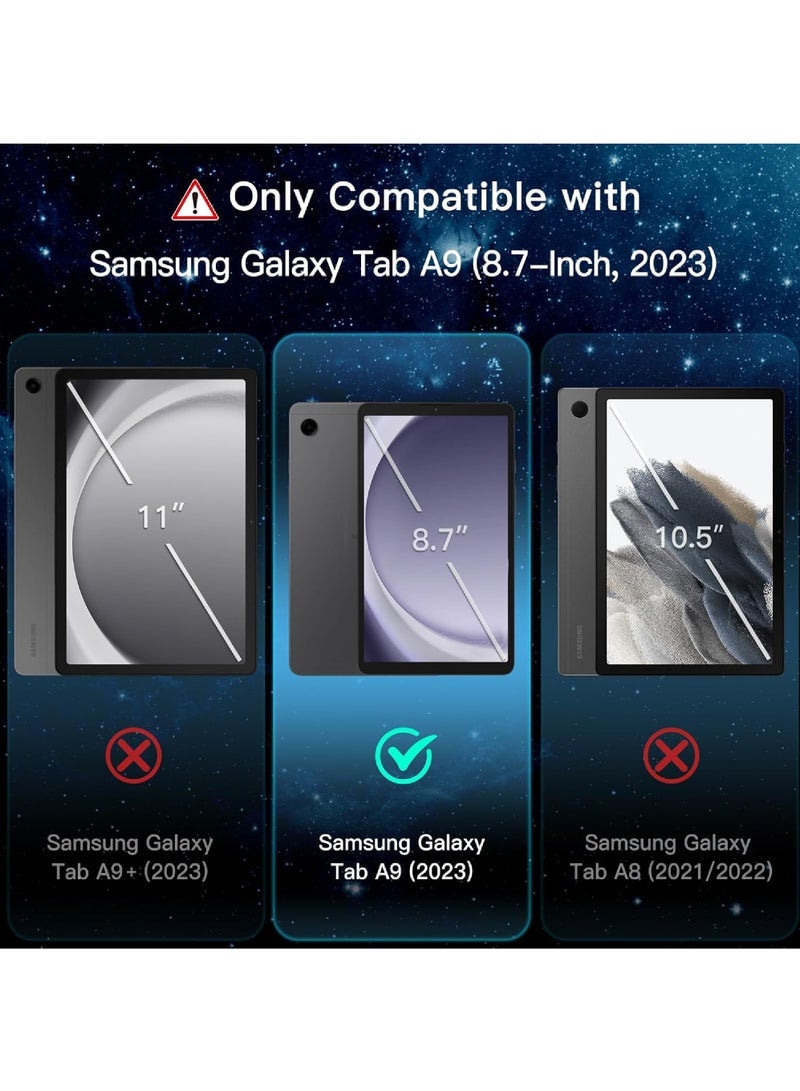 Protector for Samsung Galaxy Tab A9 8.7-Inch 2023 with Easy Installation Frame Tempered Glass Film HD Clear 2pcs - Image 2