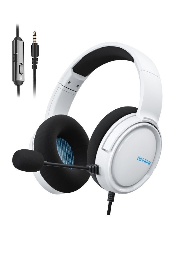 بنيون سماعة ألعاب مزودة بميكروفون لأجهزة PS4 وPS5 والكمبيوتر الشخصي وNS، سماعات رأس سلكية من Audifonos للألعاب مزودة بميكروفون عازل للضوضاء - Image 1