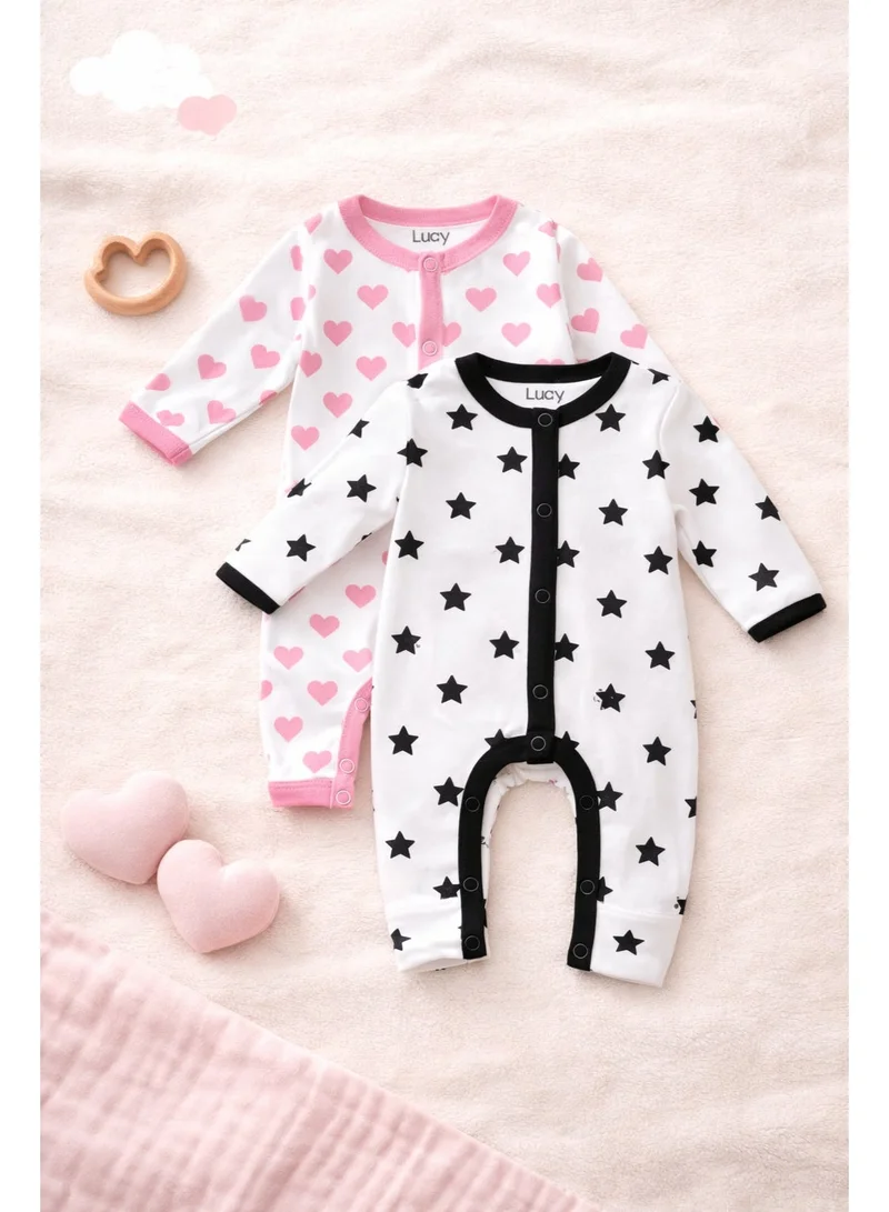 Luay  100% Cotton Full Sleeves Baby Romper,Sleepsuit for Baby Girls & Boys _(Pack of 2)  | Best Price UAE