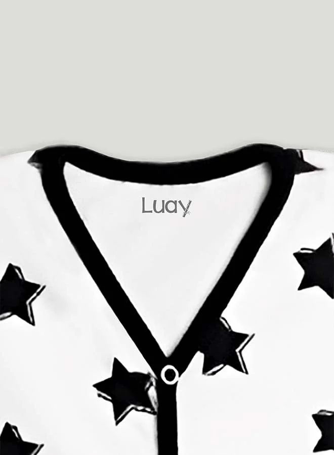 لؤي 100% Cotton Full Sleeves Baby Romper,Sleepsuit for Baby Girls & Boys _(Pack of 2)