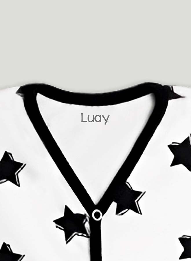 LUAY بدلة أطفال بأكمام كاملة من 100% قطن، بدلة نوم للبنات والأولاد _(عبوة من 2) - Image 2