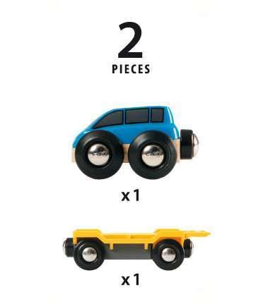 Brio BRIO World 33577 - Car Transporter - 2 Piece Wooden Toy Train Set | Child's Imagination Igniter | FSC Certified | Ideal for Kids Ages 3+  - Image 3