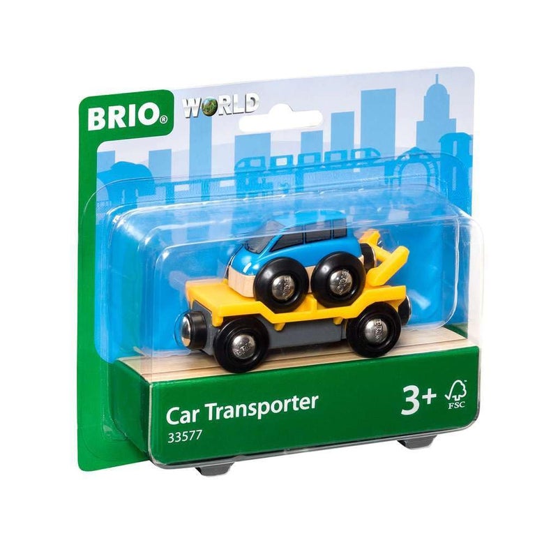 Brio BRIO World 33577 - Car Transporter - 2 Piece Wooden Toy Train Set | Child's Imagination Igniter | FSC Certified | Ideal for Kids Ages 3+  - Image 1