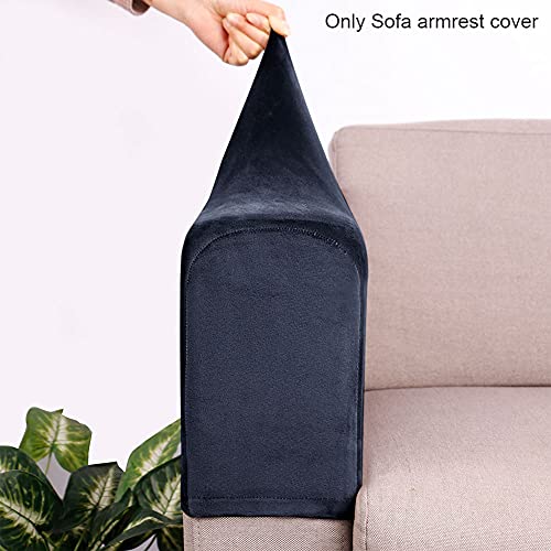 AOOCEEPAW Sofa Armrest Cover,2 PCS Stretch Arm Covers for Chairs Couch Sofa Armchair,Slipcovers for Recliner (Navy Blue) - Image 5