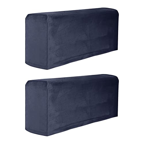 AOOCEEPAW Sofa Armrest Cover,2 PCS Stretch Arm Covers for Chairs Couch Sofa Armchair,Slipcovers for Recliner (Navy Blue) - Image 1