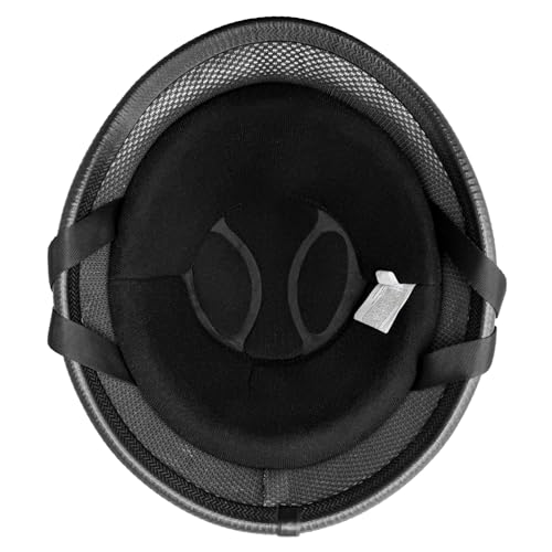 SanQing German Style Motorcycle Helmet,Adult Half Helmet Open Face DOT Approved, Motorcycle Cruiser Scooter Cool Helmet (Large, Bright Black) - Image 5