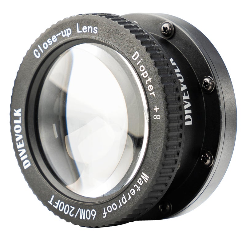 DIVEVOLK Underwater +8 Close-up Lens, Optical Wet Lens for DIVEVOLK SEATOUCH 4 MAX housing - Image 5