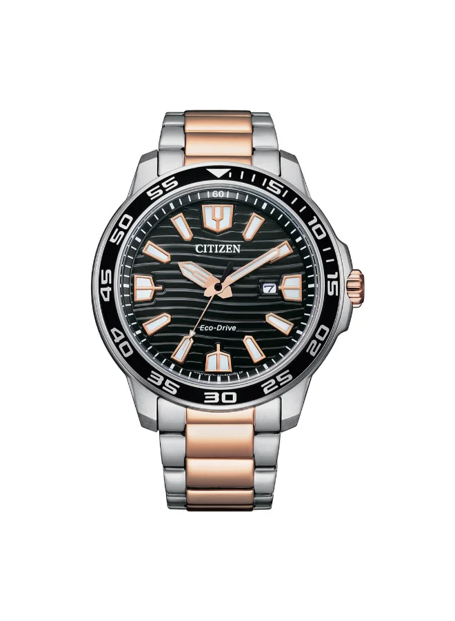 CITIZEN Men's Stainless Steel with Two-Tone Rose Gold Plating Strap Analog Watch AW1524-84E - 47 mm