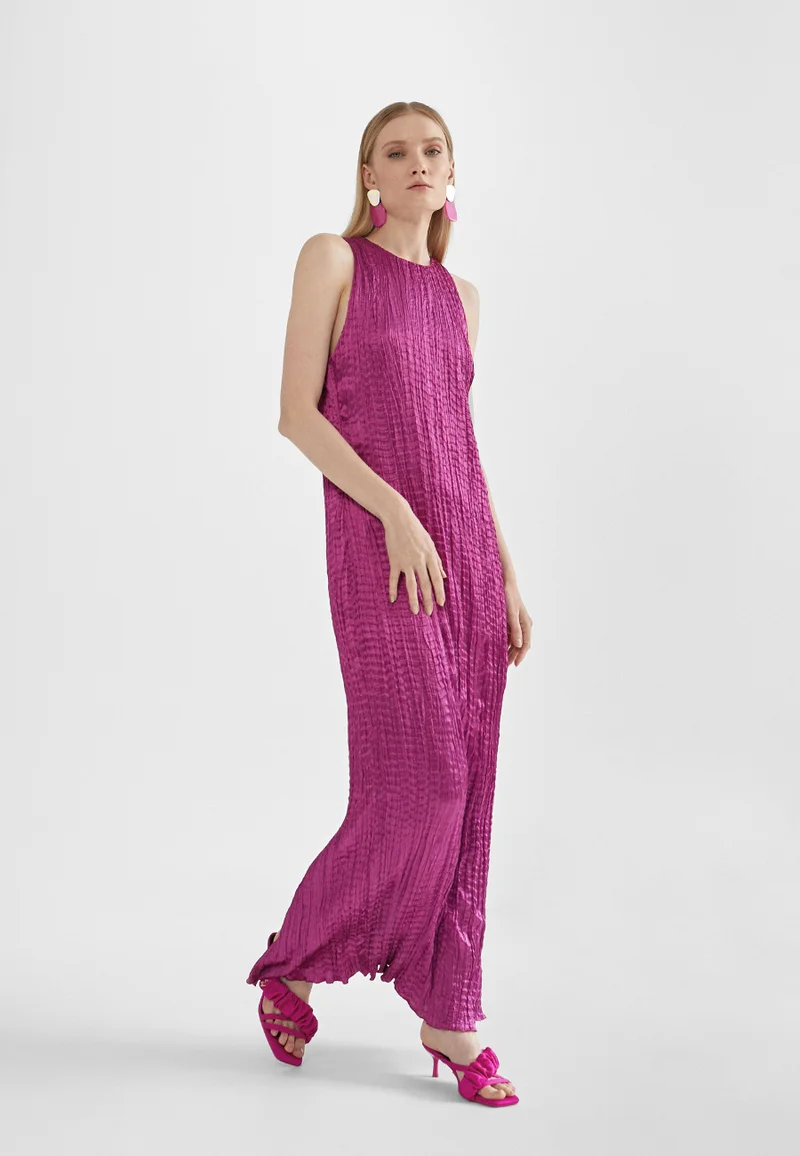 Lola Casademunt Long pleated effect midi dress