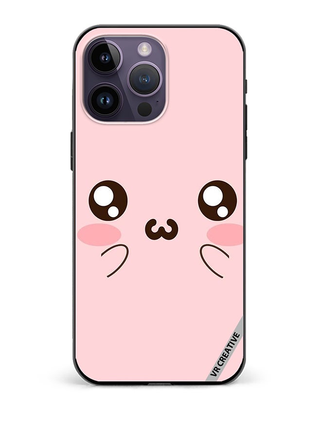 VR CREATIVE Protective Case Cover For Apple iPhone 16 Pro Cute Eyes Pink Design Multicolour - Image 1