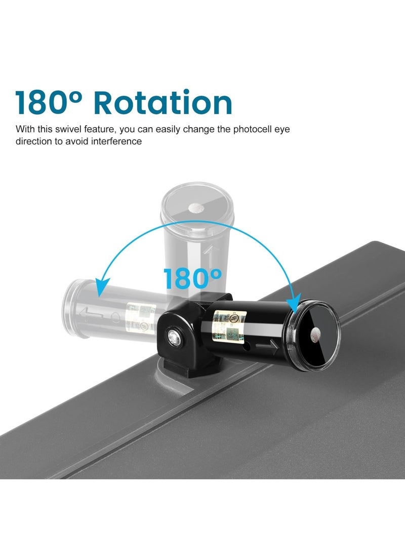 Outdoor Photocell Sensor, Dusk to Dawn/Day Night Sensor, Swivel Mount Conduit Lighting Control, Photoelectric Switch, 110V/120V/220V/240V Input, UL Listed, IP65 Waterproof, Photocell for Outdoor Light - Image 3