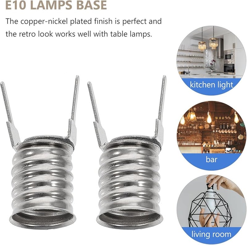 Kisangel 10 Pack Screw Base Lamp Holder Socket Mini Light Bulb Fixture for Indicator Lights - Image 4