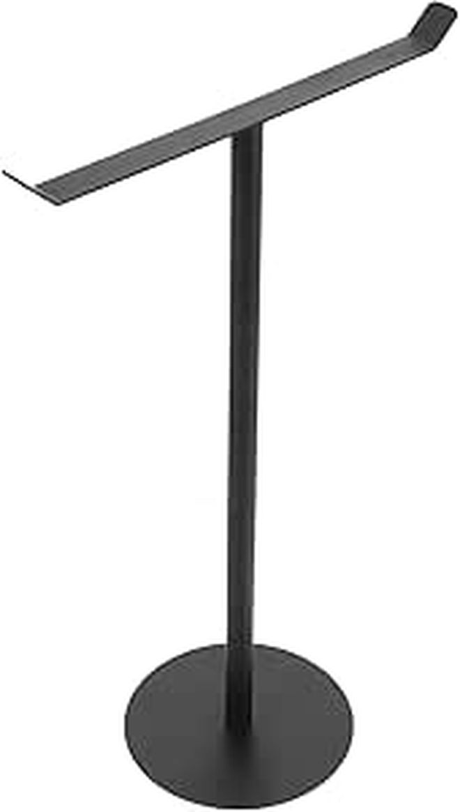 Vertical Towel Stand Hand Towel Rack Bathroom Kitchen Cabinet Top Black Suction Cup - Image 1