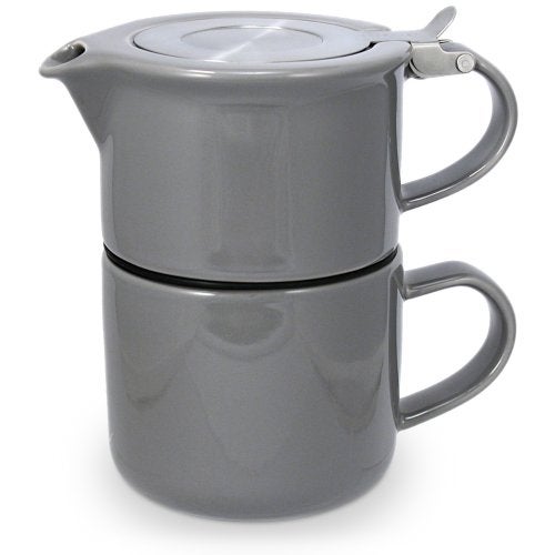 FORLIFE Tea for One with Infuser 14 ounces, Gray - Image 2