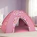 AFUNX Kids Play Tent Extra Large Unicorn Playhouse for Girls 70x45x43 Pink Kids Playhouse with Cute Ice Cream Fruit Prints Foldable Indoor Play Space TunnelReady Design Easy Setup Gift Idea - Image 2