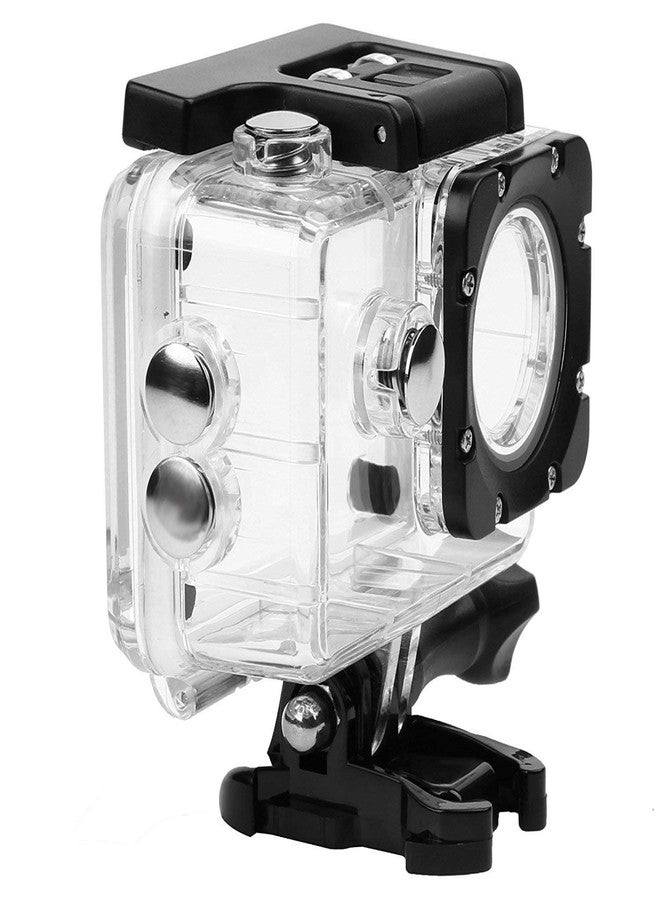 Action Pro 30M Waterproof Underwater Housing Case Shell Frame Cover Compatible with EK7000/EK500/SJ4000 /SJ4000 WIFI/SJ4000 Plus/SJ7 DBPOWER/EX5000 FITFORT/Lightdow Campark/WIMIUS Action Camera - Image 2