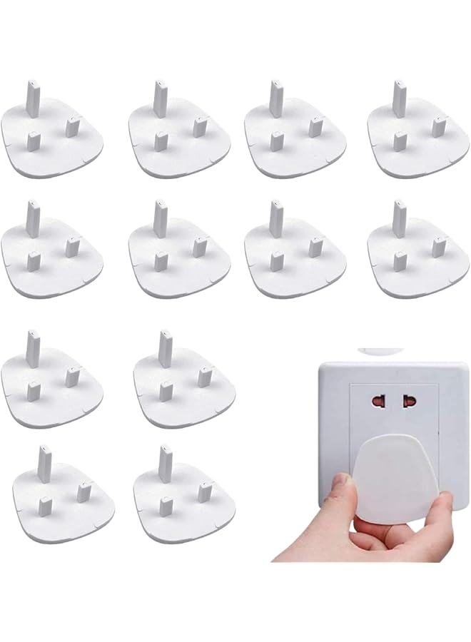 SKY-TOUCH 12Pcs Per Pack Baby Proofing Plug Covers White Outlet Covers Safety Covers Electrical Protectors For Your Child And Babies At Home - Image 1