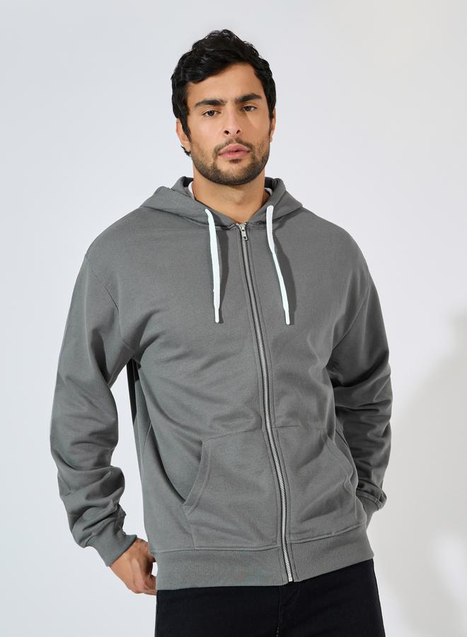 Styli Eco-Earth Relaxed Fit Zip Up Fleece Hoodie - Image 2