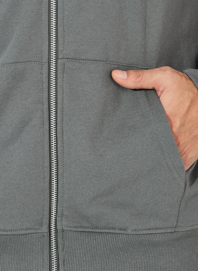 Styli Eco-Earth Relaxed Fit Zip Up Fleece Hoodie - Image 4