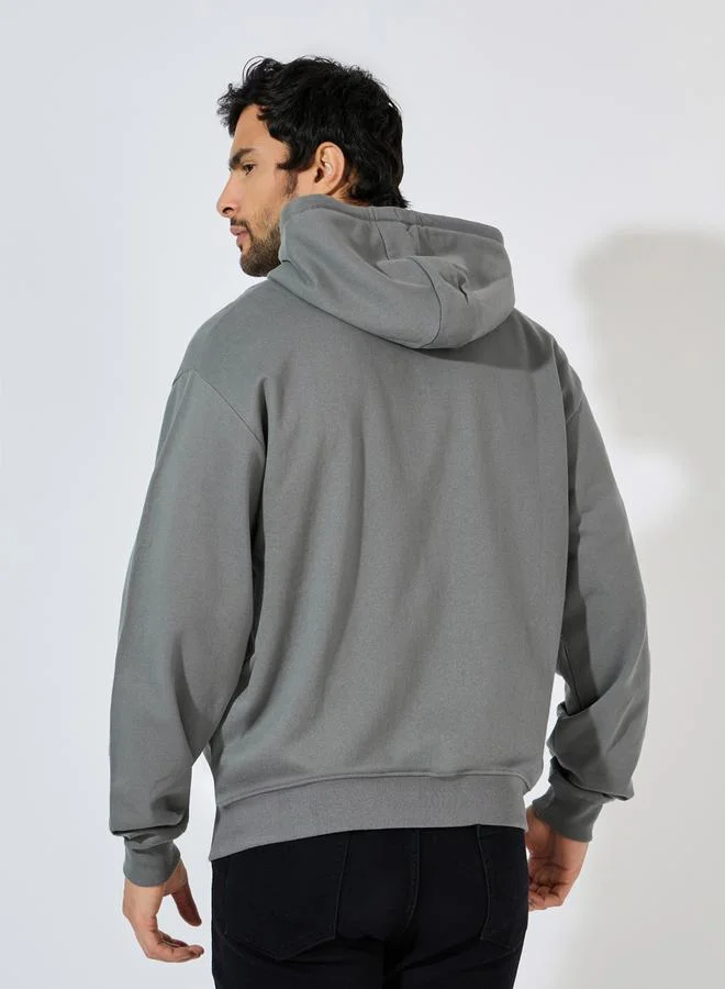 Styli Eco-Earth Relaxed Fit Zip Up Fleece Hoodie