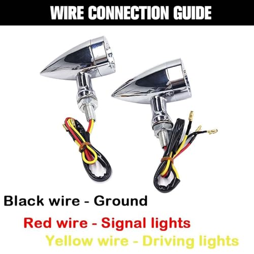 Rich Choices 2pcs Chrome 15 LED Motorcycle Stop Brake Running Turn Signal Indicator Red Lights For Harley Honda Chopper (Chrome-Red Light) - Image 4