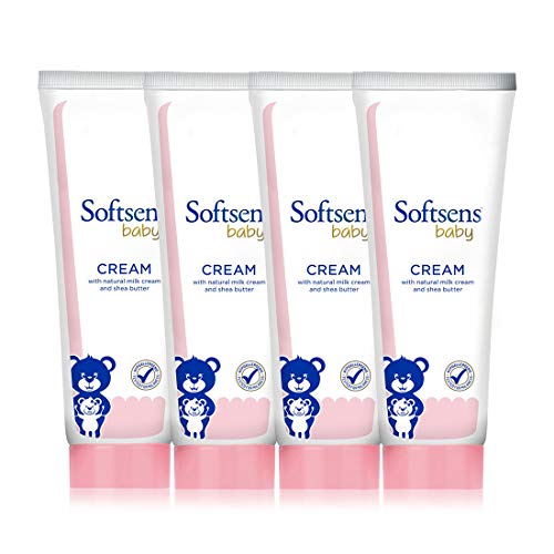 Softsens Baby Face & Body Cream with Shea Butter 100g each (Pack of 4 x 100g) | Enriched with Natural Milk Cream & Vitamin E | Ultra-Mild, Hypoallergenic & Paraben-Free Moisturizer for Newborns - Image 1
