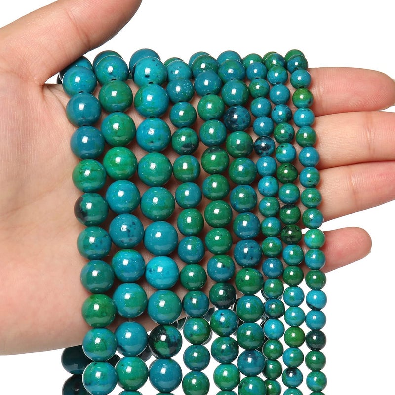 35pcs 10mm Natural Stone Beads Phoenix Stone Beads Energy Crystal Power Gemstone for Jewelry Making DIY Bracelet Necklace