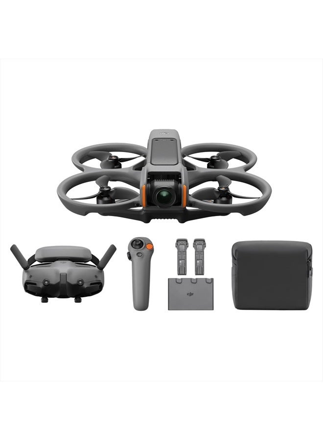 dji Avata 2 Fly More Combo (3 Batteries), FPV Drones with Camera for Adults 4K, Immersive Experience, One-Push Acrobatics, Built-in Propeller Guard, 155° FOV, Drone Compliant with FAA Remote ID - Image 1
