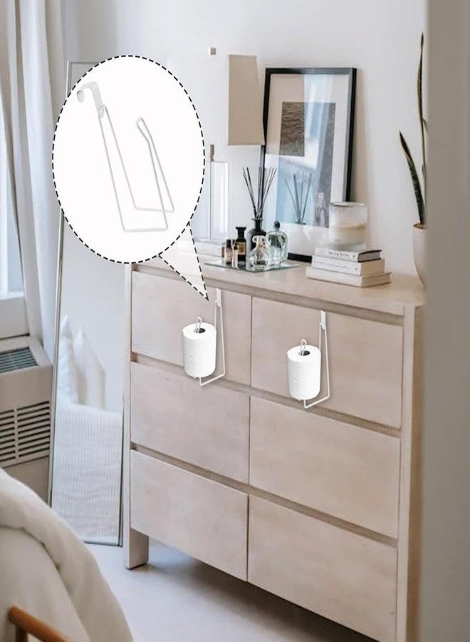 Abvsdu Toilet Paper Holders, Over The Tank Toilet Paper Holder Stand, Bathroom Metal Toilet Paper Holder Dispenser Reserve for Bathroom Storage and Organizatioz - Image 3