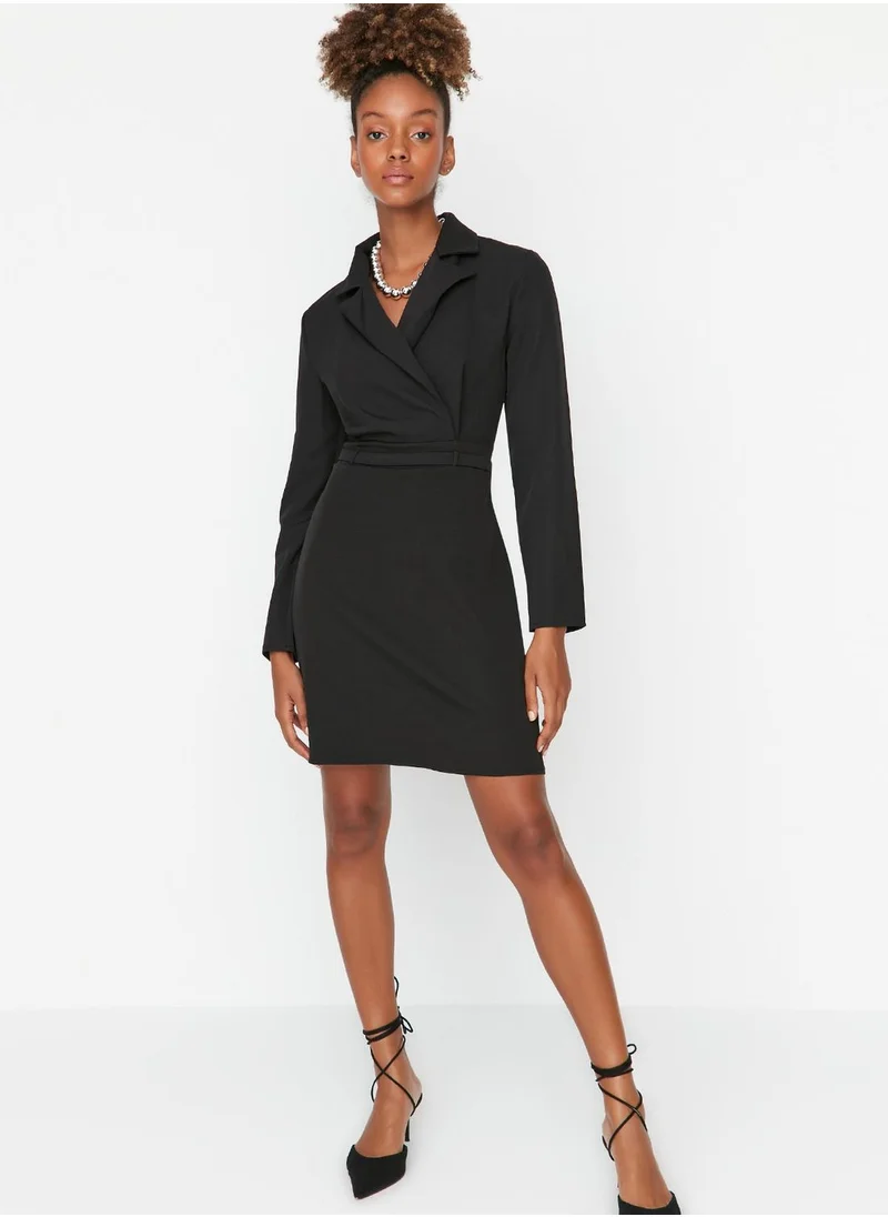 trendyol Double Breasted Knitted Dress