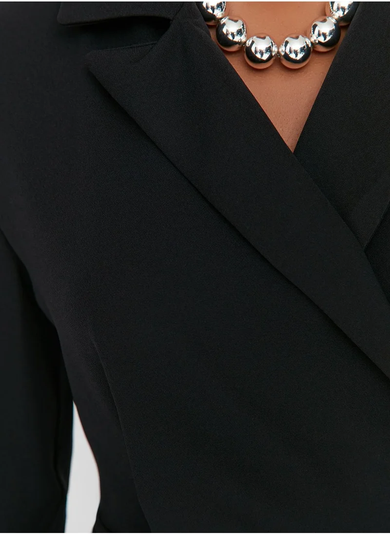 trendyol Double Breasted Knitted Dress