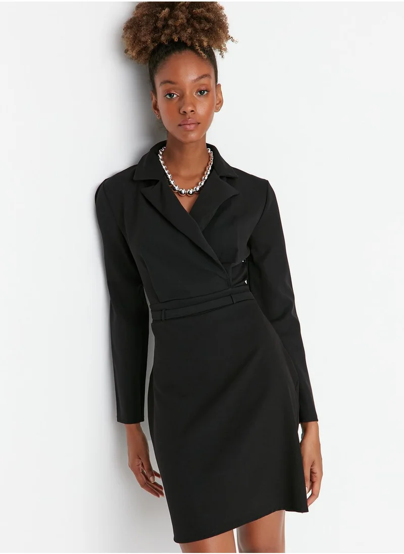 trendyol Double Breasted Knitted Dress