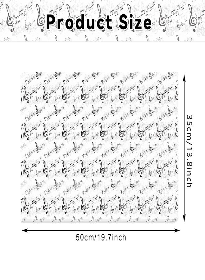 MOZUI 50 Pcs 20×14 Inch Black & White Musical Note Tissue Paper Bulk, Music Themed Gift Wrapping Tissue for Gift Bags, DIY Arts Crafts, Music Celebration, Birthday Party, Holiday Decor & Bouquet Wrapping - Image 3