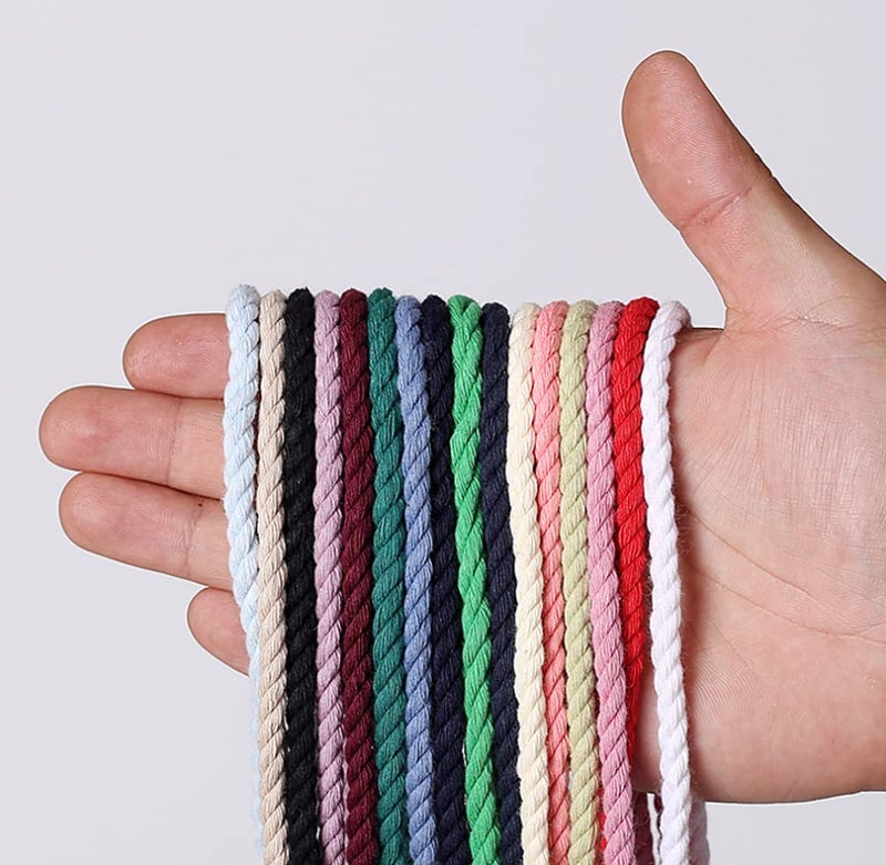 FLIPPED 100% Natural Cotton Macrame Cord,5mm x110 Yards Macrame Cords Colored Cotton Macrame Rope Craft Cord for DIY Crafts Knitting Plant Hangers Christmas Wedding DÃ©cor(Beige, 5mm110yards) - Image 2