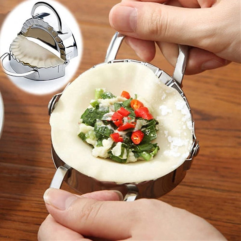 BLISS START BLISS START Stainless Steel Dumpling Momos Maker Momos Dough Press Mould Wrapper Press Maker for Advance Dough Cutter Kitchen Making Tools 1 Pcs  - Image 4