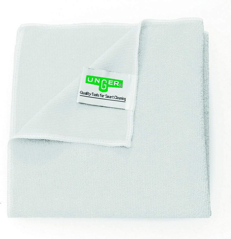 UNGER MicroWipe 200 Microfibre Cloths - Pack of 10, 40 x 40 cm, 80% Polyester / 20% Polyamide - Image 1