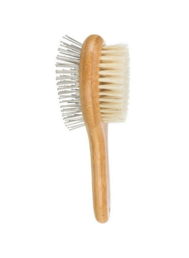 تريكسي فرشاة كلاب مزدوجة الجوانب مزودة بدبابيس وشعيرات، تعمل على تدليك وإزالة الشعر المتساقط من فراء كلبك - Image 1