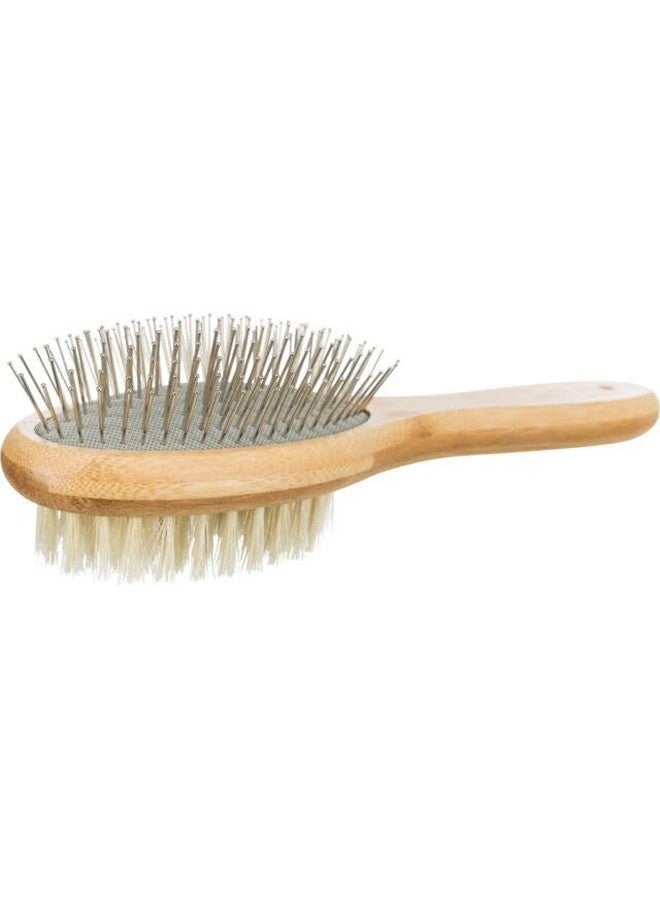 تريكسي فرشاة كلاب مزدوجة الجوانب مزودة بدبابيس وشعيرات، تعمل على تدليك وإزالة الشعر المتساقط من فراء كلبك - Image 4