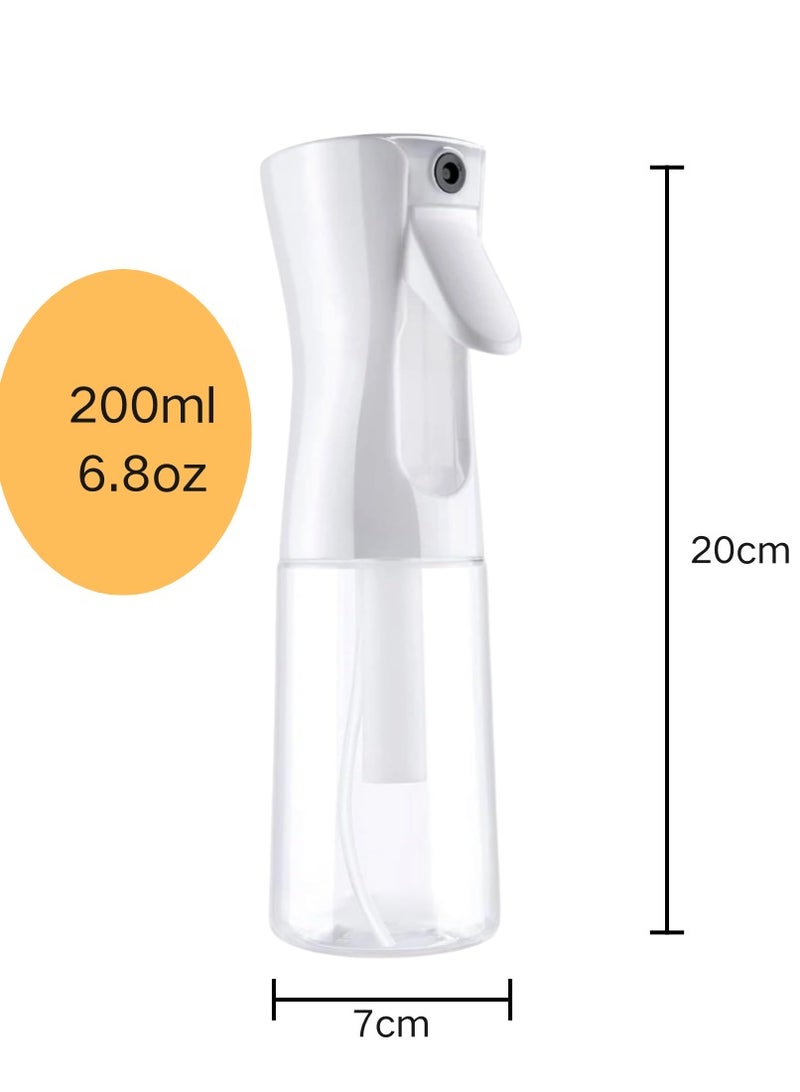 T NEWFUN Continuous Spray Bottle for Hair – Ultra-Fine Mist Mister, Refillable & Leak-Proof – Ideal for Curly Hair, Salons, Plants, Cleaning & More (White 6.8 OZ / 200 ML) - Image 2