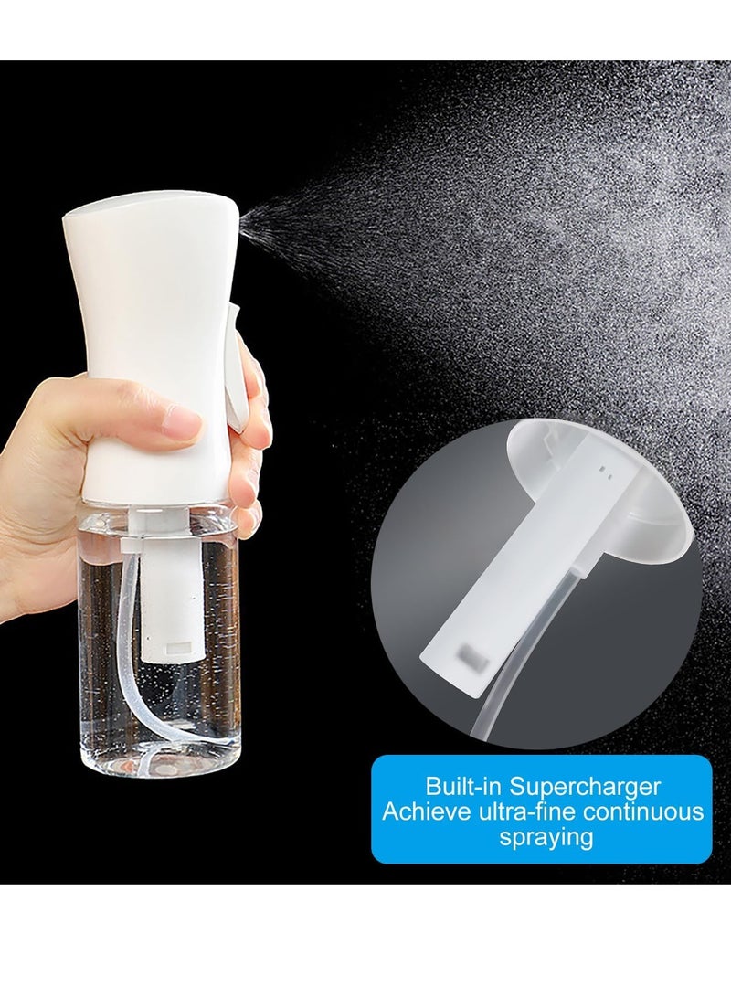 T NEWFUN Continuous Spray Bottle for Hair – Ultra-Fine Mist Mister, Refillable & Leak-Proof – Ideal for Curly Hair, Salons, Plants, Cleaning & More (White 6.8 OZ / 200 ML) - Image 3