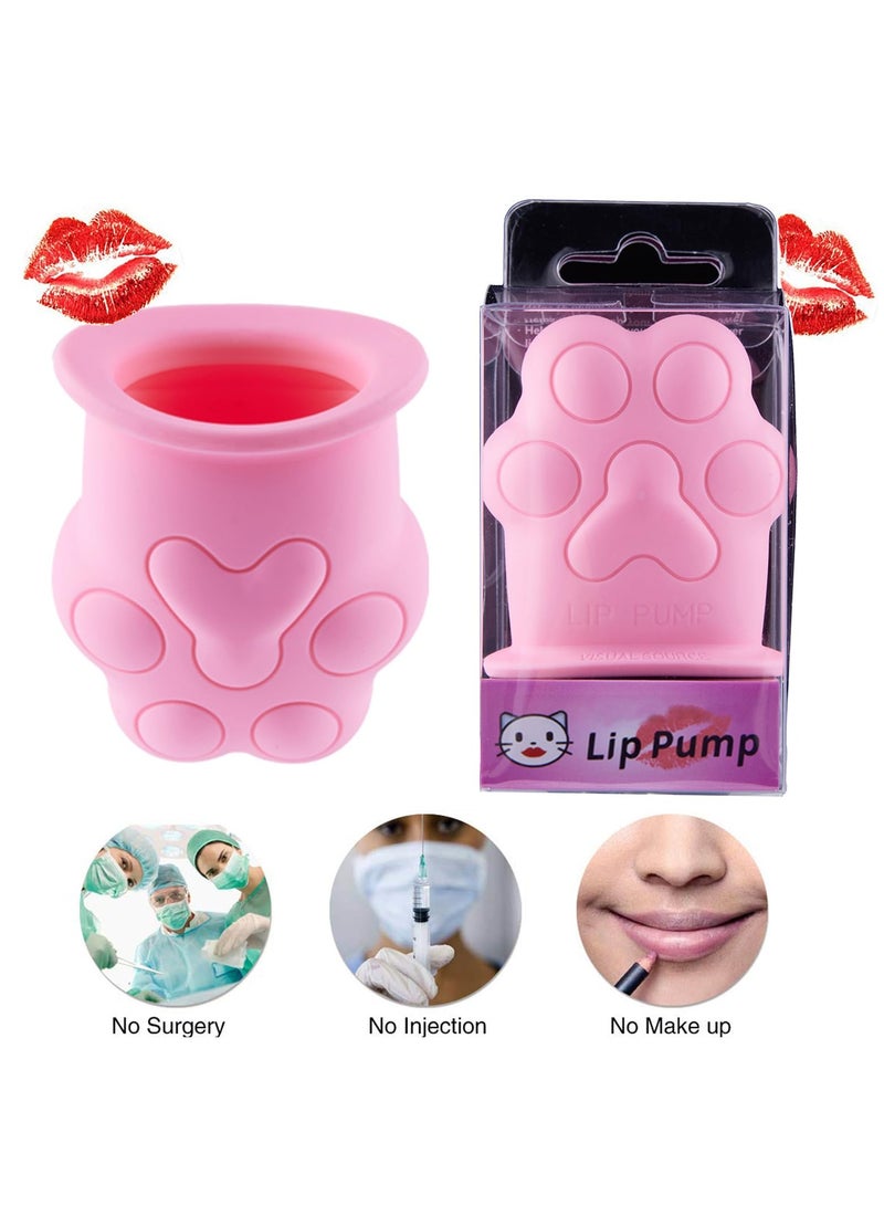 سيوسي جهاز مضخم للشفاه بشكل كف يد القطة، باللون الوردي الجذاب، مصنوع من السيليكون، يعزز جمال الشفاه بشكل طبيعي، يساعد في تحديد شكل الشفاه بلطف للحصول على شفاه ممتلئة ساحرة. - Image 2